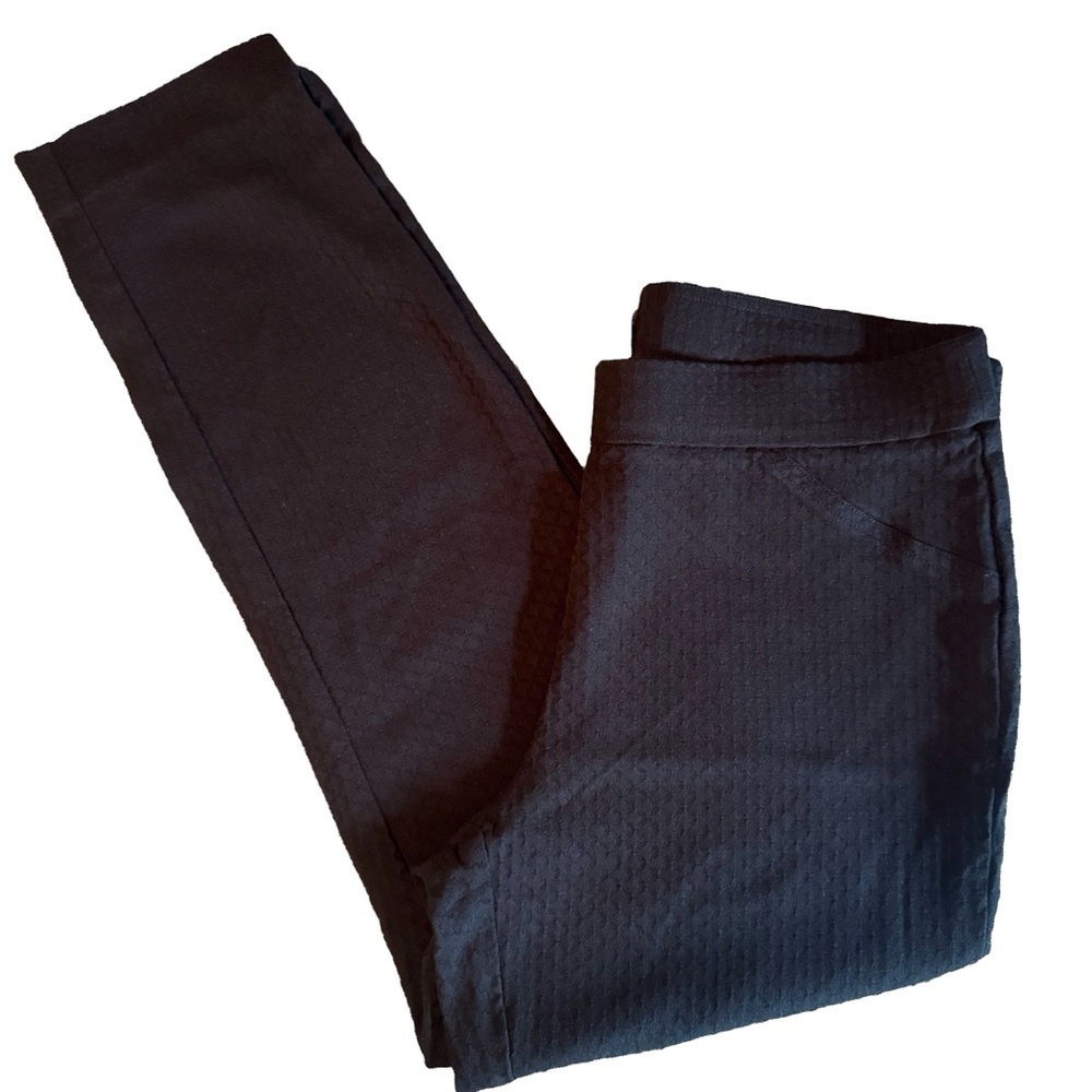 Anne Klein Black Chinos Classic Tailored Stretch Fit